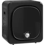 HOMCOM Kompakter Ablufttrockner Elektrischer Wäschetrockner 800 W 4 Kg mit 5 Trocknungsstufen, Edelstahlbehälter, Frontlader, für Wohnung, Haus, Wohnmobile, schwarz