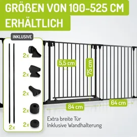 Bomi Kaminschutzgitter Milo 100-525 cm Schwarz