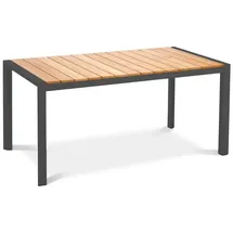 BEST Freizeitmöbel Paros Gartentische 160 x 90 x 76 cm anthrazit/Teak