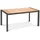 BEST Freizeitmöbel Paros Gartentische 160 x 90 x 76 cm anthrazit/Teak