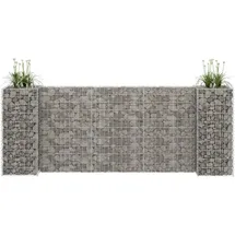 furnicato H-förmiger Gabionen-Pflanzkorb 260 x 40 x 100 cm
