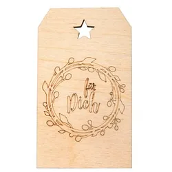 Rayher Geschenkanhänger natur Holz "für Dich"