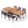 aleos Gartengarnitur 7-tlg. Braun/Taupe