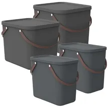 Rotho Aufbewahrungsbox 2x40l + 2x25l 4-tlg. grau