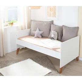 roba Ole Kombi-Kinderbett - Mitwachsendes Gitterbett mit Füßen aus Massivholz - - Umbaubar zum Juniorbett - Holz