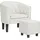 vidaXL Clubsessel mit Fußhocker Kunstleder 31 x 54,3 x 72,5 cm Weiß