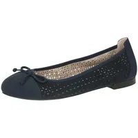 CAPRICE Ballerinas aus Leder mit Lochmuster, Blau 38