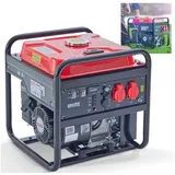 Hecht Stromerzeuger Inverter Benzin IG 3601, 3,30 in kW, 3300W - 208 cm3 - Öko-Modus rot|schwarz