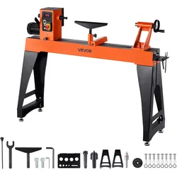 VEVOR Drechselbank 1100W Drechselmaschine Drehbank Holzbearbeitung 0-3200U/min