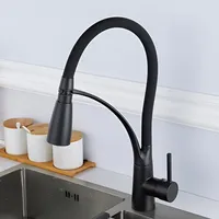 Schwarz Küchenarmatur Ausziehbar Brause Wasserhahn 360° Spültischarmatur Küche