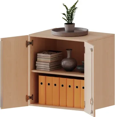 Aufsatzschrank für ErgoTray Serie, 2 Ordnerhöhen - Serie evo180
