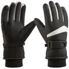 BTTO Skihandschuhe Fahrrad Handschuhe Skihandschuhe für Männer und Frauen im Winter Winterhandschuhe Ski Wasserdicht schwarz