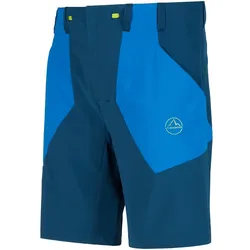 La Sportiva Wanderhose Scout Short (elastischer Bund mit Kordelzug, technische Stoffkombination) kurz blau Herren