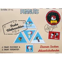 Peanuts Socken-Adventskalender Damen Mädchen 37 – 41 Advent Calenda 2024 12 Paar