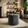 CLP Sitzhocker Pantin Samt 44 x 42 x 44 cm Grau