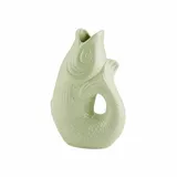 Giftcompany Gift Company Vase Monsieur Carafon S, Dekovase in Fisch-Form, Steingut, Seafoam, 25 cm, 1087403043