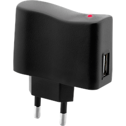 Adapter-Stecker USB - EU, schwarz