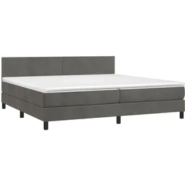 vidaXL Boxspringbett 200x200 cm dunkelgrau