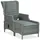 vidaXL Verstellbarer Gartensessel 67 x 94 x 38 cm hellgrau