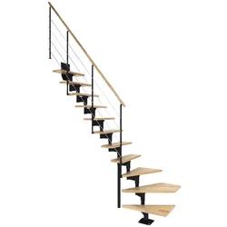 DOLLE Mittelholmtreppe, Metall, 11 Stufen, max. Geschosshöhe - grau