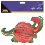 IDENA Laterne Dino rot grün 34x46cm
