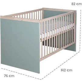 roba kids roba Babybett Selva 70x140 cm Salbeigrün