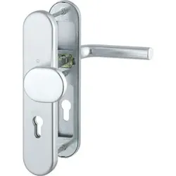 HOPPE WET-Schutz-Wechselgarnitur Langschild,PZ,8/72,Bonn 86G/3331/3310/150 naturfarbig