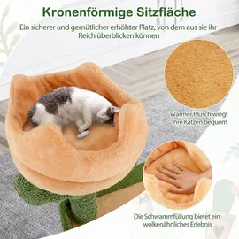 b2x Kaktus Kratzbaum 160 cm Grün/Orange