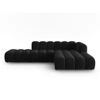Micadoni Ecksofa Lupine, modular offen 5-Sitzer schwarz 299 cm