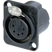 Neutrik NC5FD-LX-B XLR-Steckverbinder Flanschbuchse, Kontakte gerade Polzahl: 5 Schwarz