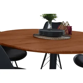 sam möbel gmbh Bistrotisch 110 x 75 cm Akazie nussbaumfarben/schwarz