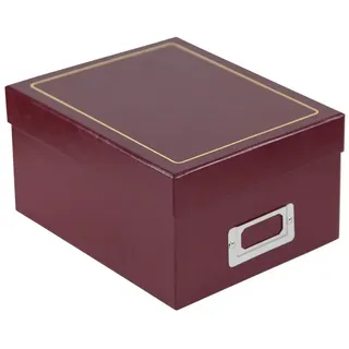 Ideal Trend Tradition Photo Box für 700 Fotos in 10x15 cm – Fotobox mit edler Prägung: Farbe: Bordeaux