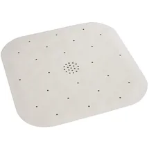 Wenko Duscheinlage Mod. Natur-Kautschuk Beige rutschfest mit Saugnäpfen für sicheren Halt und waschbar bei 40 Grad Maße 45 x 1,6 x 45 cm