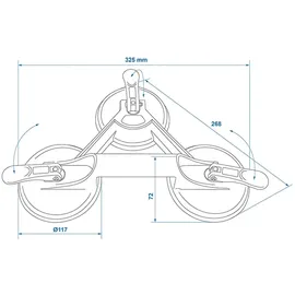 PRO PLUS ProPlus Saugheber (L x B x H) 85 x 320 x 230mm