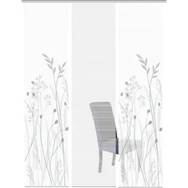 VISION S Schiebegardine VISION S "GRASIL 3er SET" Gr. 1, grau, B:60cm H:260cm, Polyester, Gardinen, Bambus-Optik, Digital bedruckt