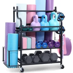 VEVOR Yogamatten Aufbewahrungsregal Yogamattenhalter Lagerung Hantel 3 Schichten