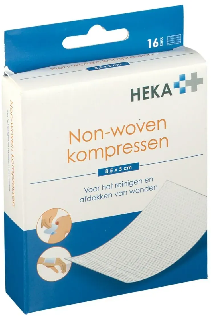 Hekasoft Non-Woven Kompressen 8,5 x 5 cm 10 St Compressen