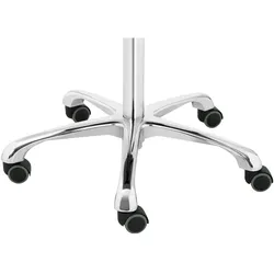 physa Rollhocker mit Lehne - 575 -775 mm - 160 kg - Holzoptik/ Weiß