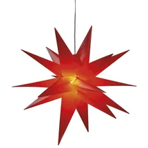 HGD Saico LED-Stern mit Timer Ø 35 cm warmweiß rot