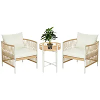 Outsunny Gartenmöbel Set PE Rattan, Polyester