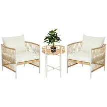 Outsunny Gartenmöbel Set PE Rattan, Polyester