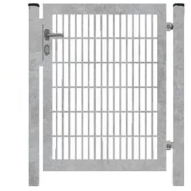 FA-Bausysteme Gartentor für Doppelstabmattenzäune Voll-Rahmen Zink 120 cm x 80 cm
