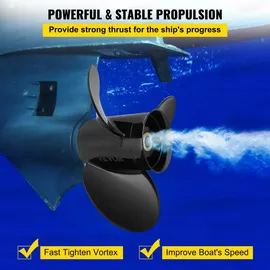 Vevor Außenbordpropeller, Ersetzt OEM 3817468, 3-Blatt-Aluminium-Bootspropeller mit 36,8 x 48,3 cm, Kompatibel mit Volvo Penta SX-Antrieb aller Modelle, mit 19-Zahn-Keilverzahnung, Rechts