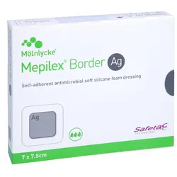 Mepilex Border Ag Verband 7x7,5cm