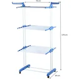 Hti-Living Wäscheständer Wäscheständer Blau, Weiss