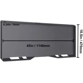 Vevor Kompaktlenker-Montageplatte 6 mm, Güteklasse 50 BM-006Multifunktionale Platte mit dem Traktor Verbinden kann, 28 kg Universalmontageplatte 470 mm Höhe, 1164 mm x 470 mm x 70 mm für Fahrzeugen