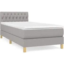 vidaXL Boxspringbett 100 x 200 cm Hellgrau