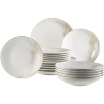 Mäser Teller-Set Ossia 18 Stück Weiß/Beige