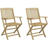 vidaXL Gartenstühle 2 Stk. Klappbar 58x54,5x90 cm Massivholz Akazie