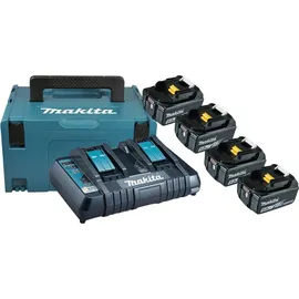 Makita Power Source Kit 18 V Li-Ion 4 x 5,0 Ah + DC18RD Ladegerät + Makpac 197626-8
